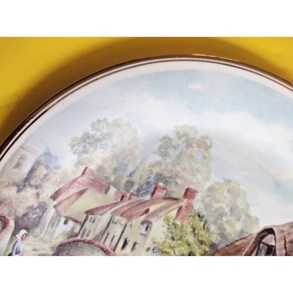 Fenton Bone China England Cabinet Plate 10 1/2 Poppleton Passing the time of day - Picture 6 of 10